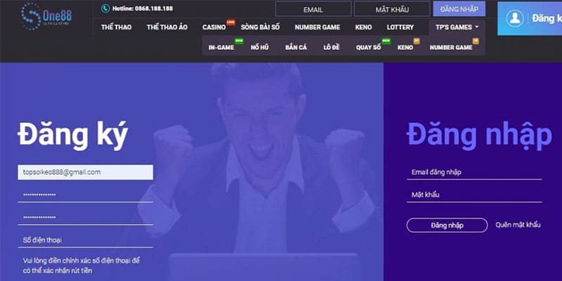 Hướng dẫn chi tiết cách đăng ký one88