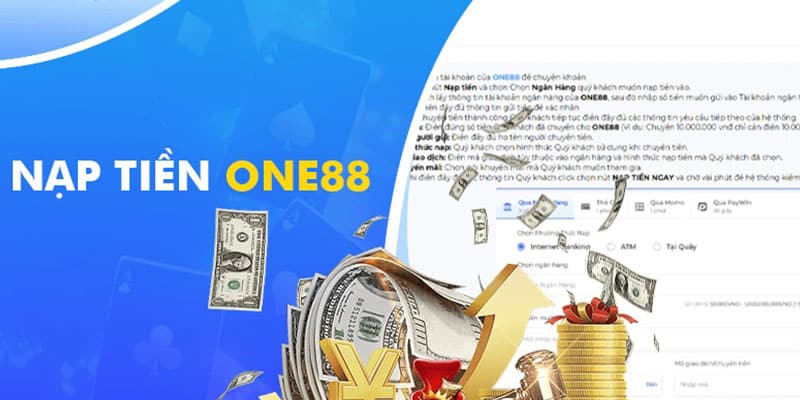 Các lưu ý khi nạp tiền one88
